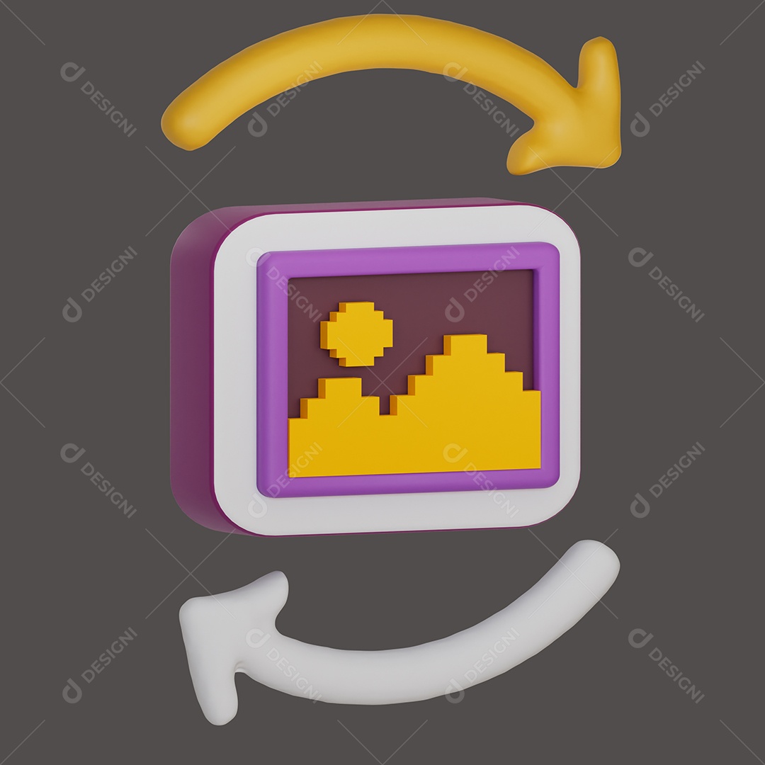 NFT Circulando Elemento 3D do Meta Verso para Composição PSD