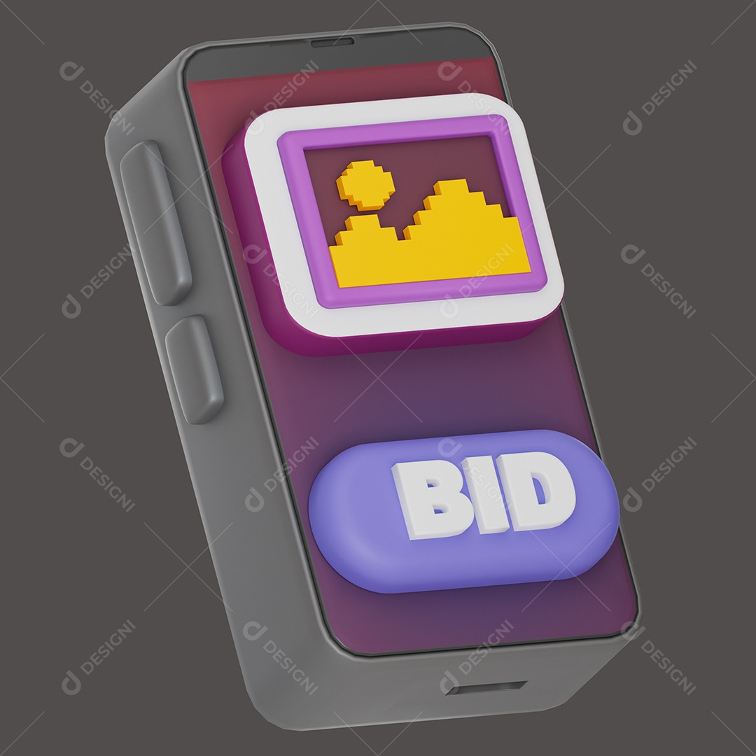Licitação de NFT Elemento 3D para Composição PSD