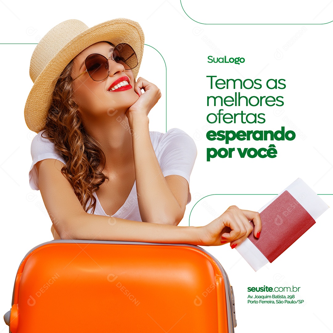Temos As Melhores Ofertas Esperando Por Você Resort Social Media PSD Editável