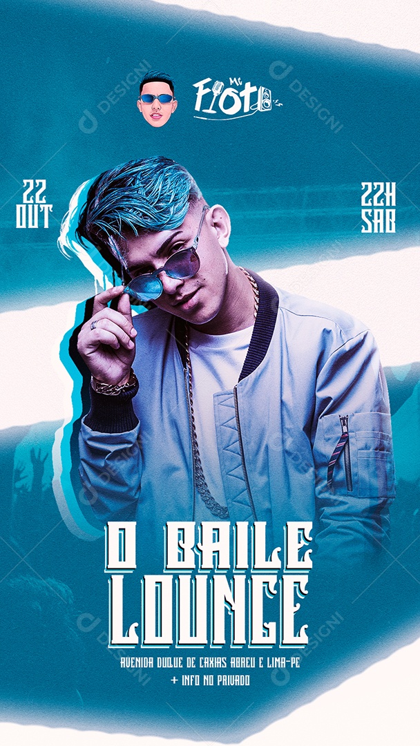 Story O Baile Loung Mc Fioti Flyer Social Media PSD Editável