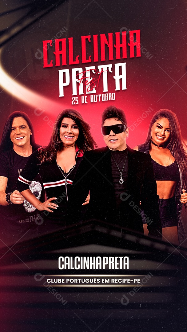 Story Fest Calcinha Preta Flyer Social Media PSD Editável