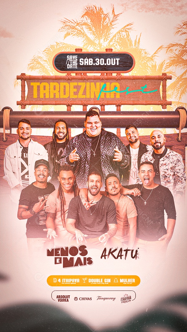 Story Tardezinha Fest Menos é Mais e Akatu Flyers Social Media PSD Editável