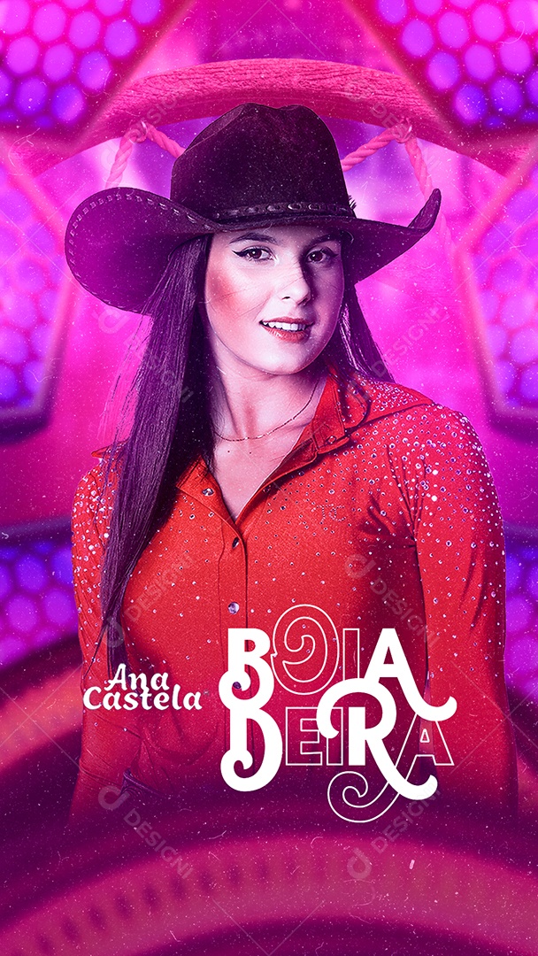 Story Boiadeira Ana Castela Sertanejo Flyer Social Media PSD Editável