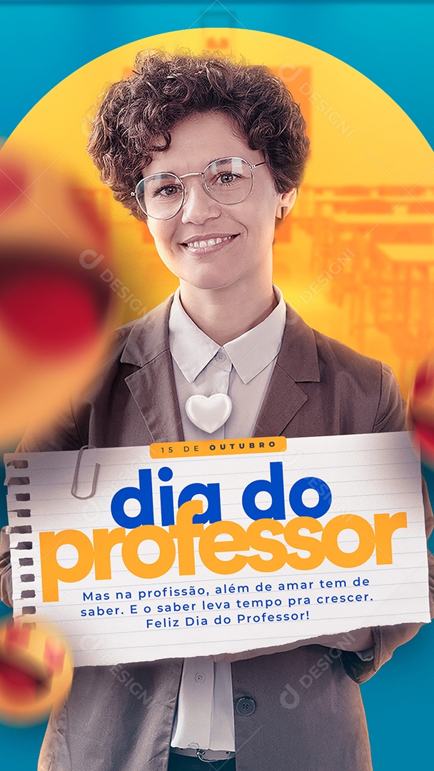 Story Mas Na Profissão Além de Amar Tem de Saber Dia Do Professor Social Media PSD Editável