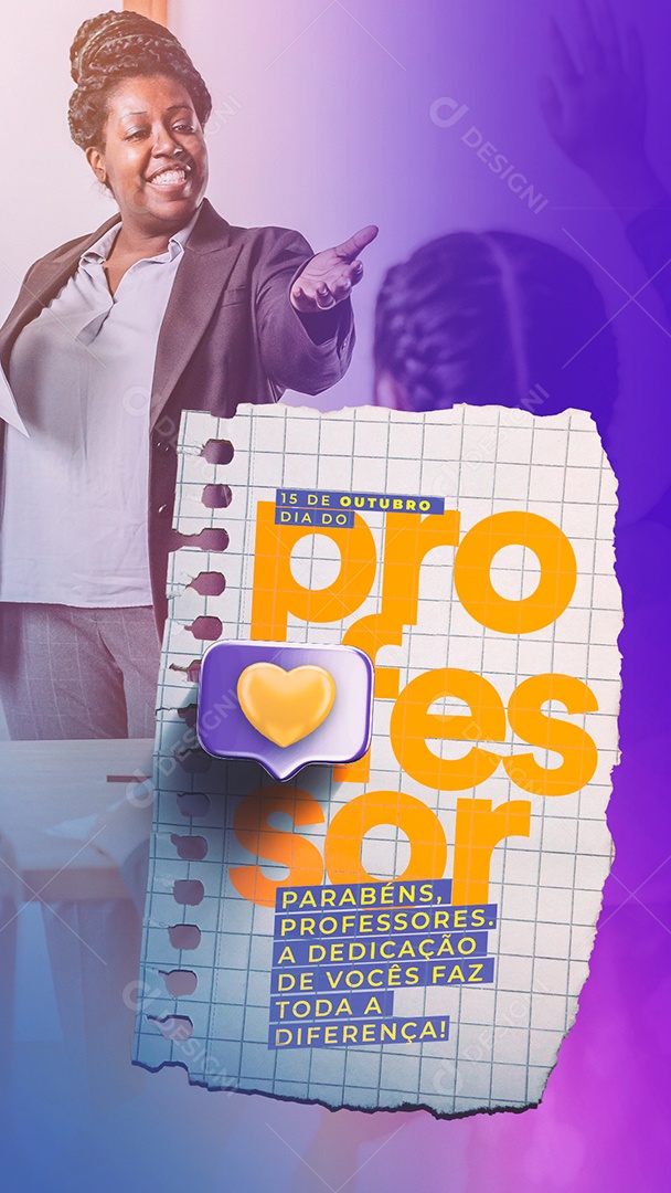 Story Parabéns Professores A Dedicação de Vocês Dia Do Professor Social Media PSD Editável