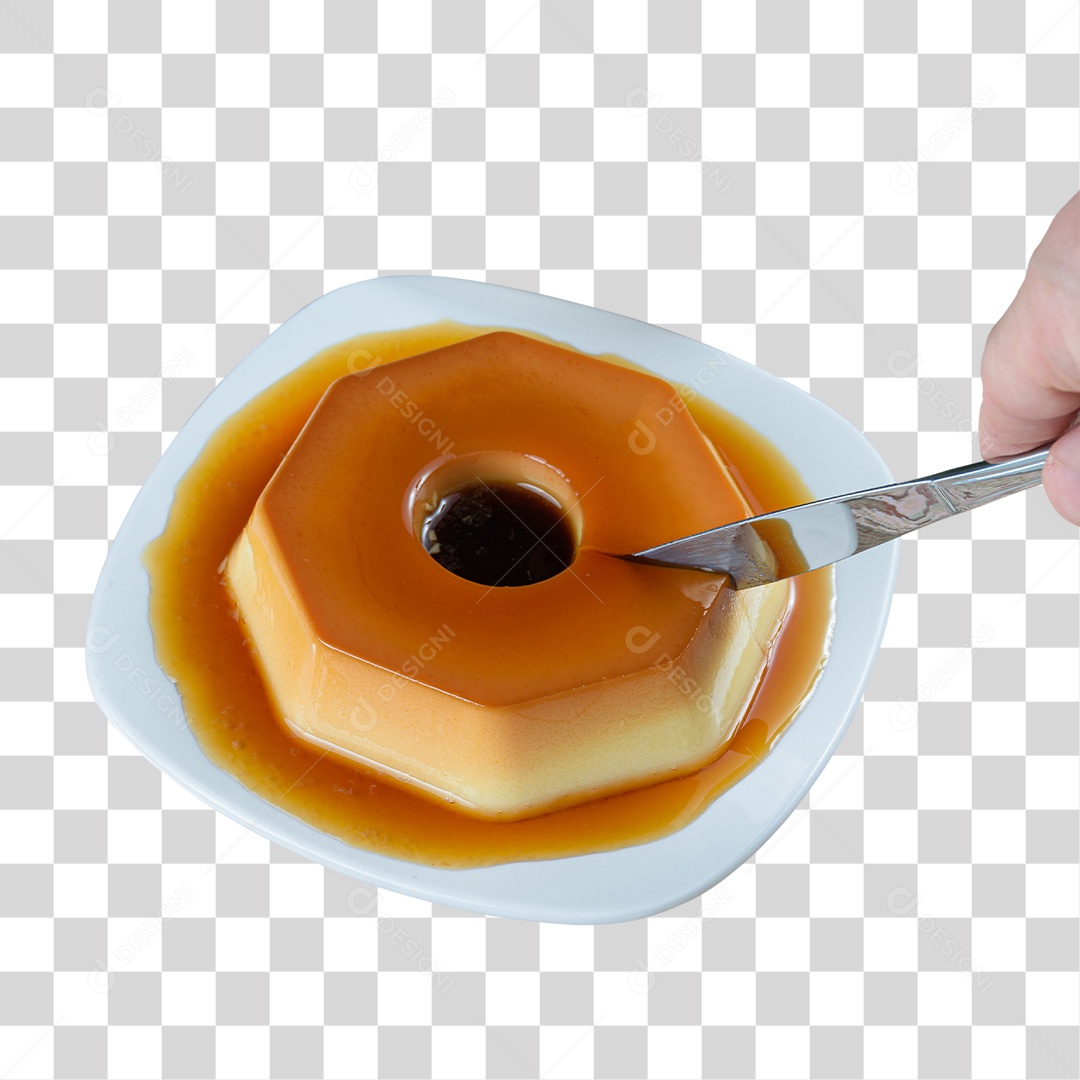 Pudim Em Prato PNG Transparente