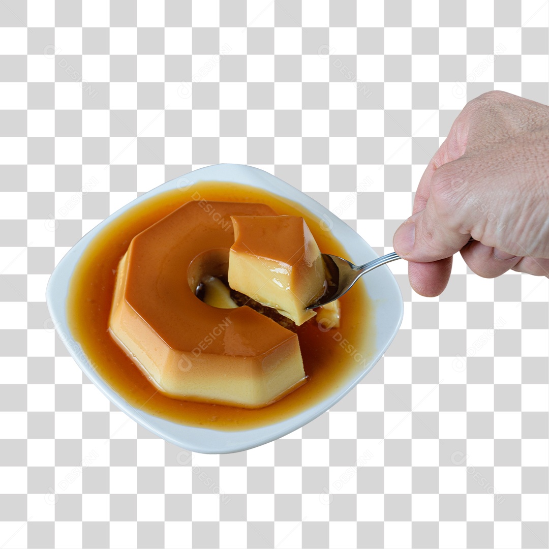 Pudim Em Prato PNG Transparente