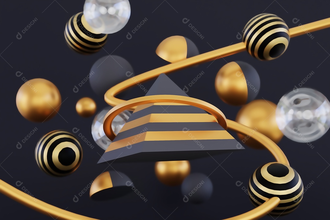 Fundo de luxo de forma geométrica 3d.