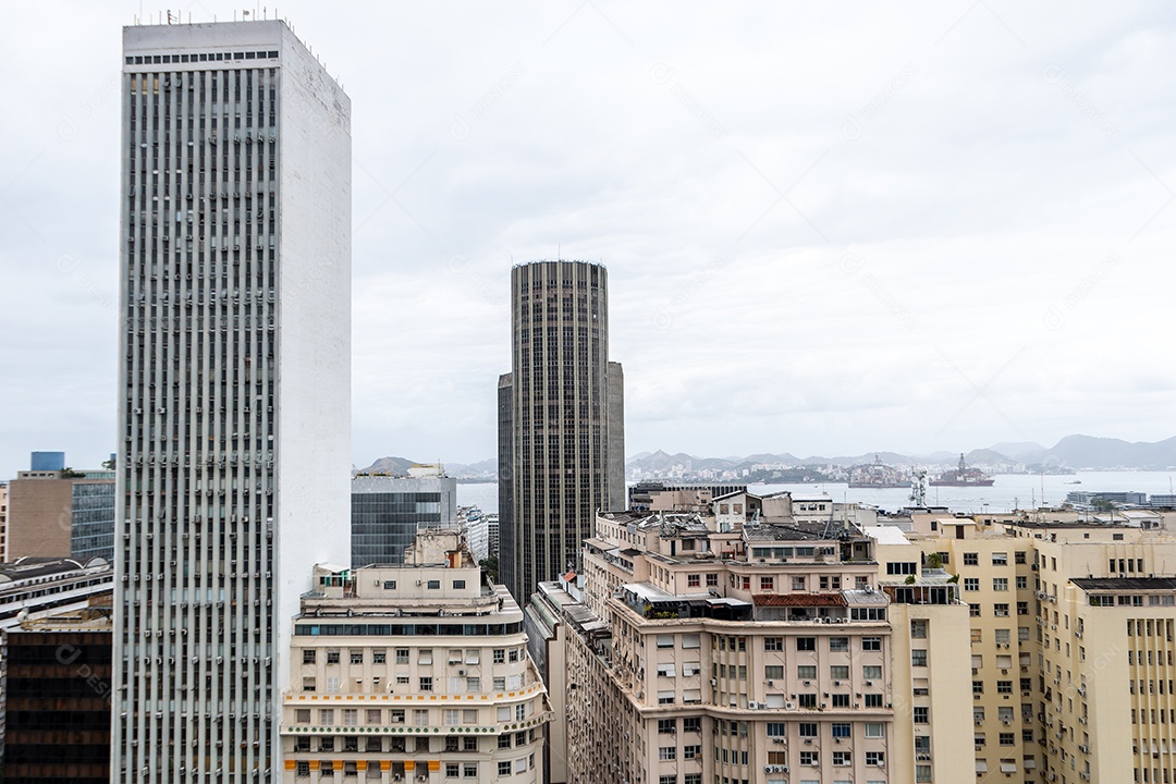 Edifícios no centro do Rio de Janeiro.