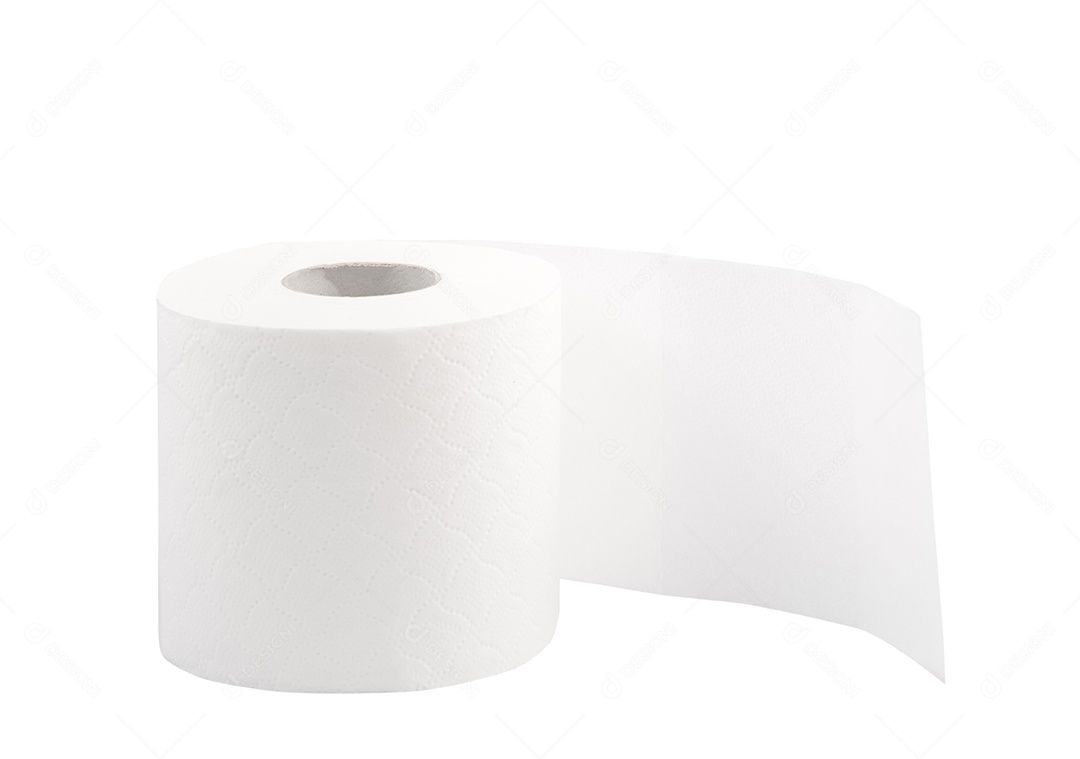 Um grande rolo de papel higiênico branco para uso em banheiros