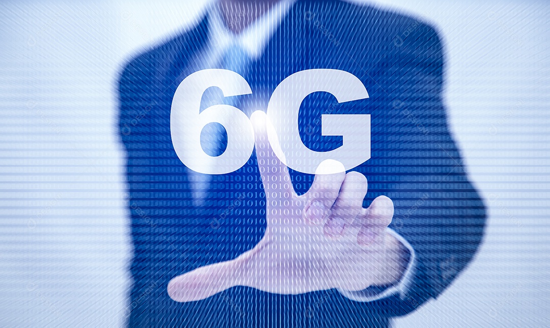 Tecnologia de holding empresarial 6G de rede de telecomunicações móveis na Europa para conexão de dados sem fio de alta velocidade à Internet a partir de smartphones