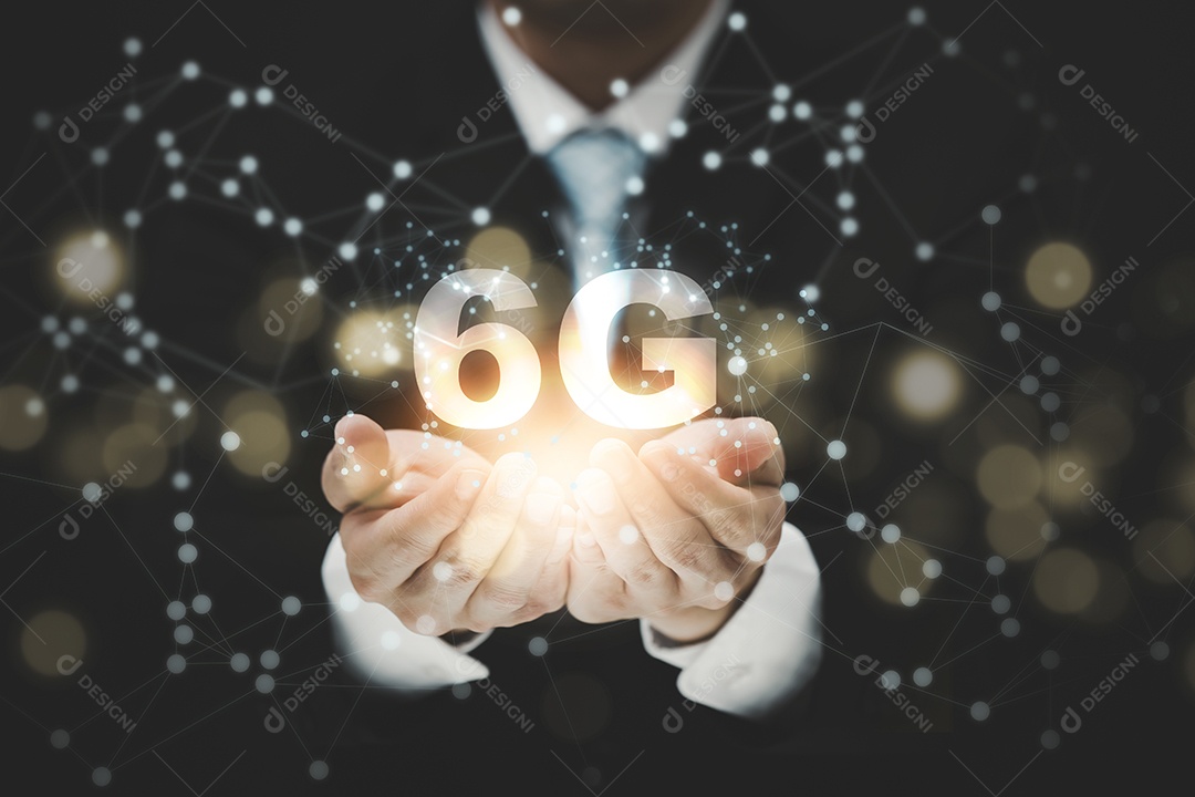 Tecnologia de holding empresarial 6G de rede de telecomunicações móveis na Europa para conexão de dados sem fio de alta velocidade à Internet a partir de smartphones