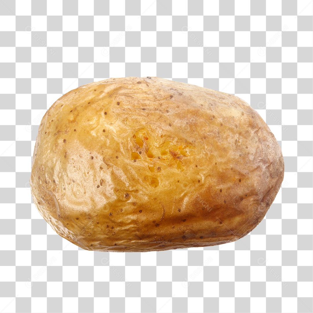 Batata cozida sobre fundo isolado PNG