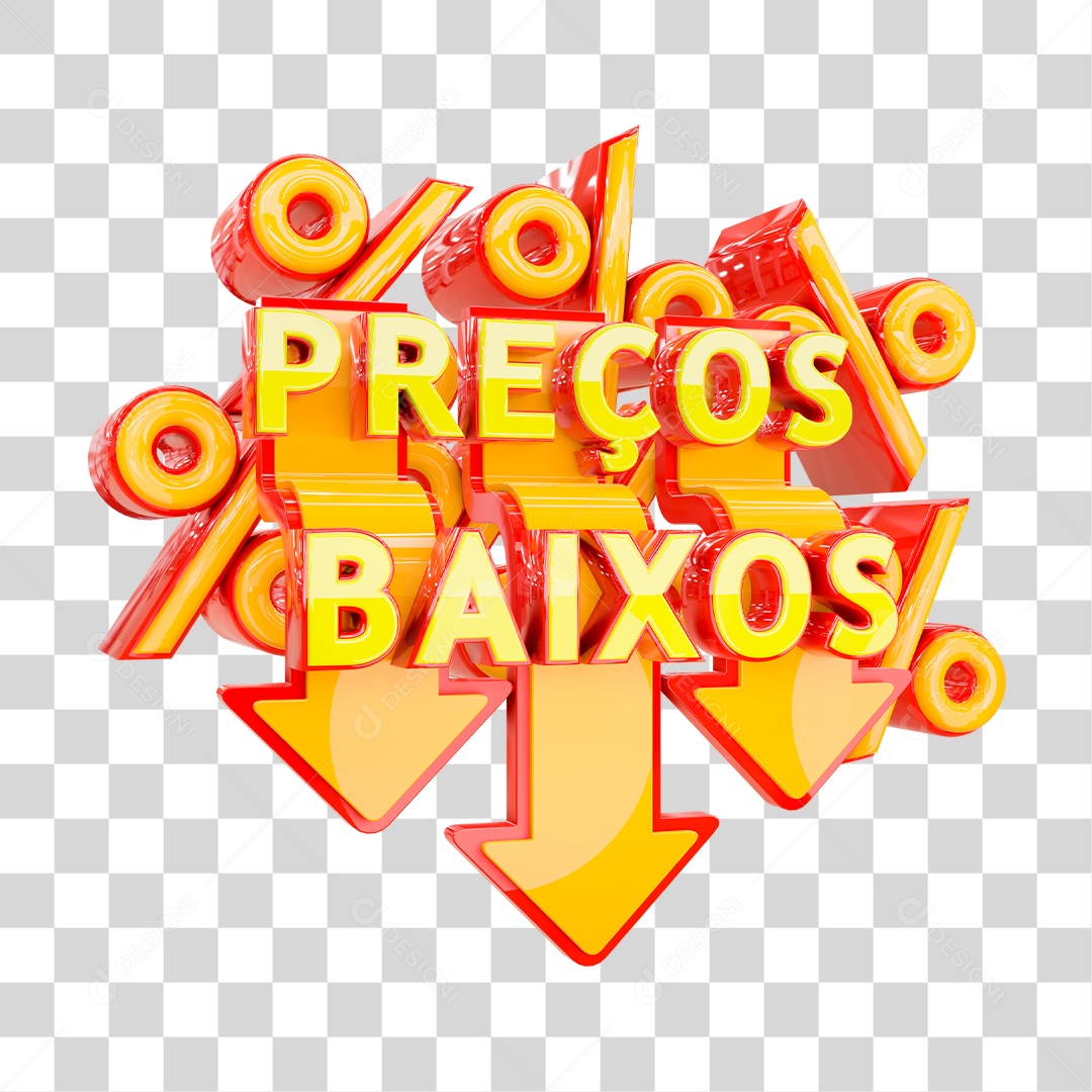 Selo 3D Preço Baixo PNG Transparente Sem Fundo