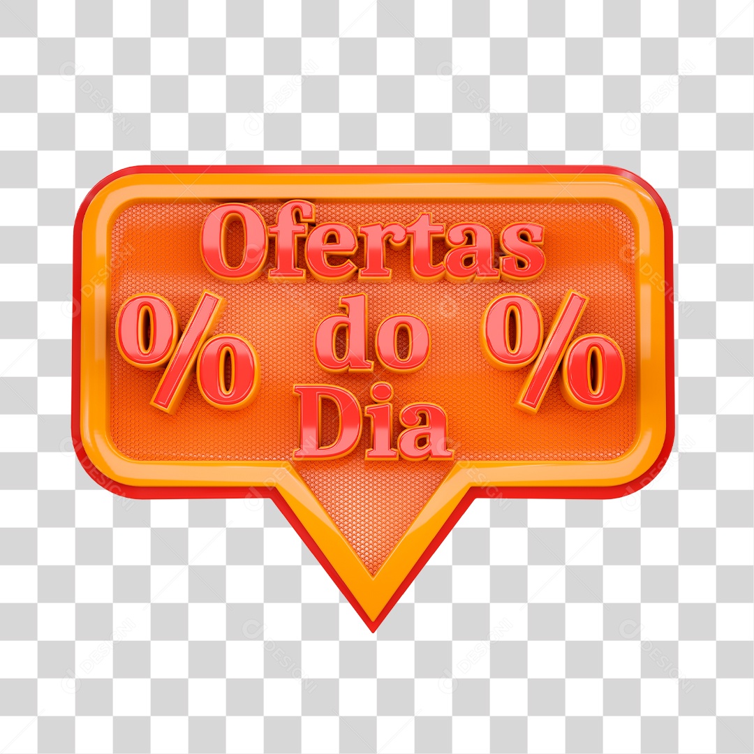 Selo 3D Ofertas do Dia PNG Transparente Sem Fundo