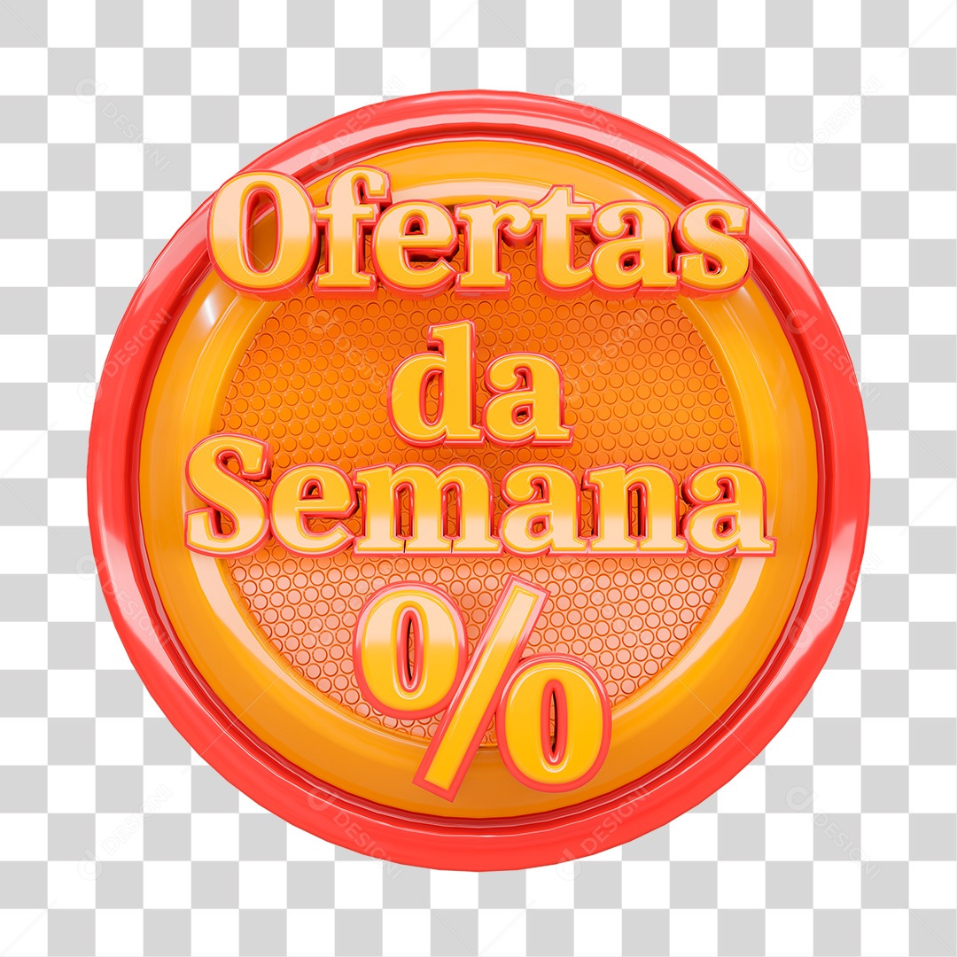 Selo 3D Ofertas da Semana PNG Transparente Sem Fundo