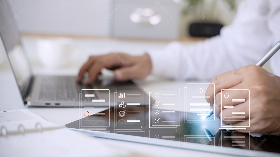 ícones de documentos eletrônicos, gerenciamento de documentos eletrônicos, documentos online