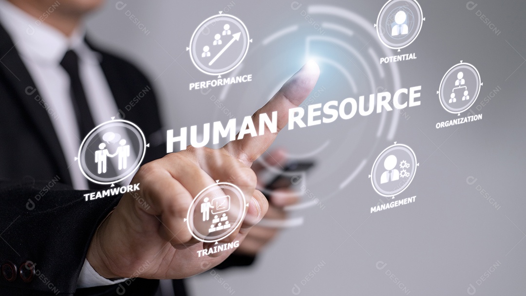 Recursos humanos gestão de RH recrutamento emprego headhunting conceito.