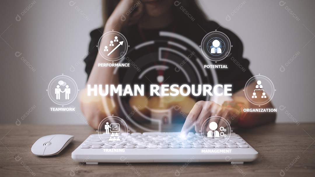 Recursos humanos gestão de RH recrutamento emprego headhunting conceito.
