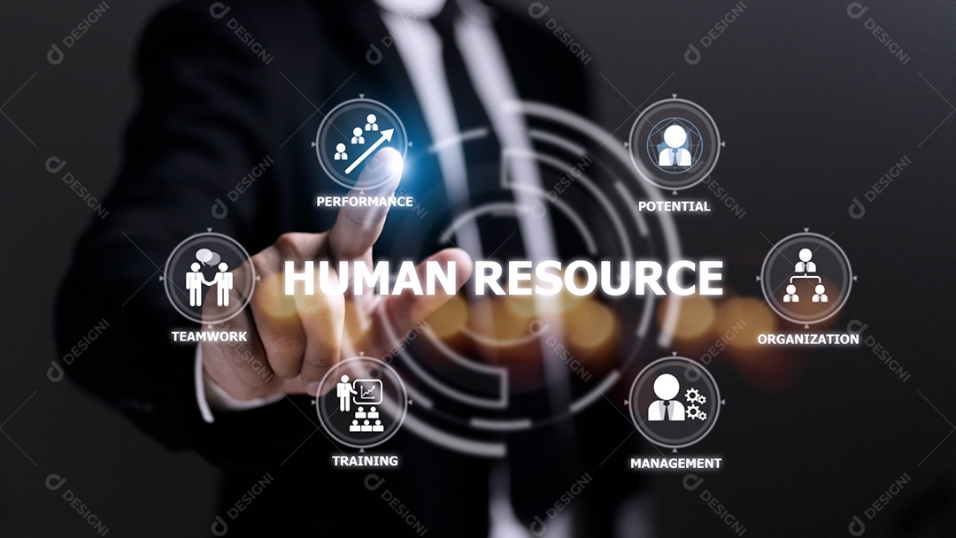 Recursos humanos gestão de RH recrutamento emprego headhunting conceito.