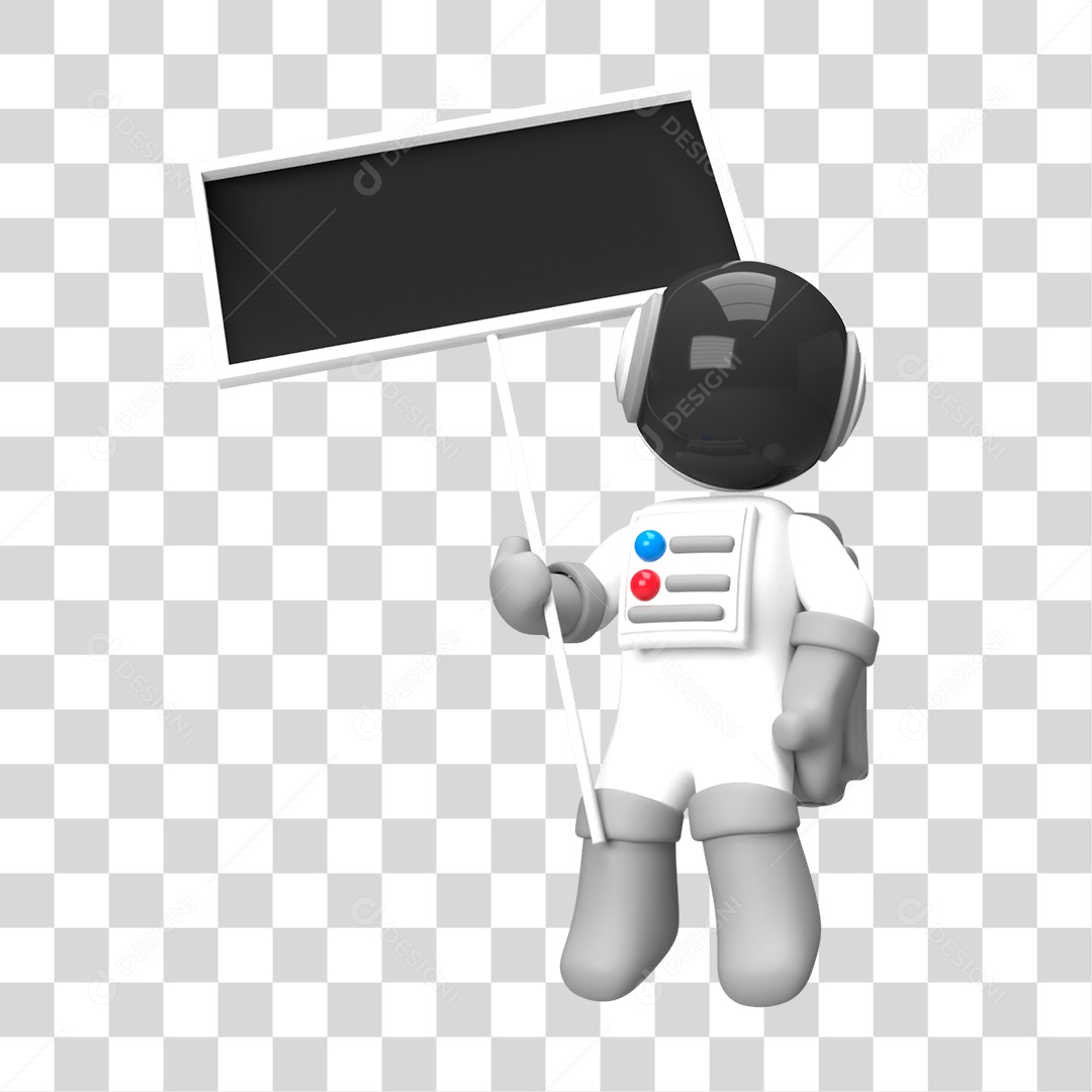 Elemento 3D de Astronauta PNG Transparente