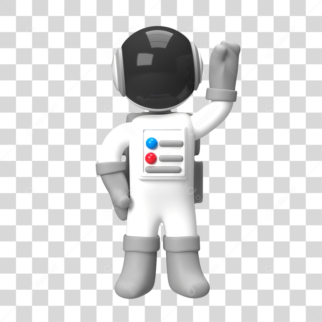 Elemento 3D de Astronauta PNG Transparente