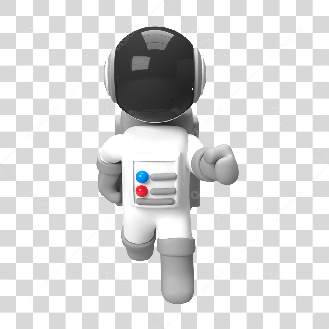 Elemento 3D de Astronauta PNG Transparente