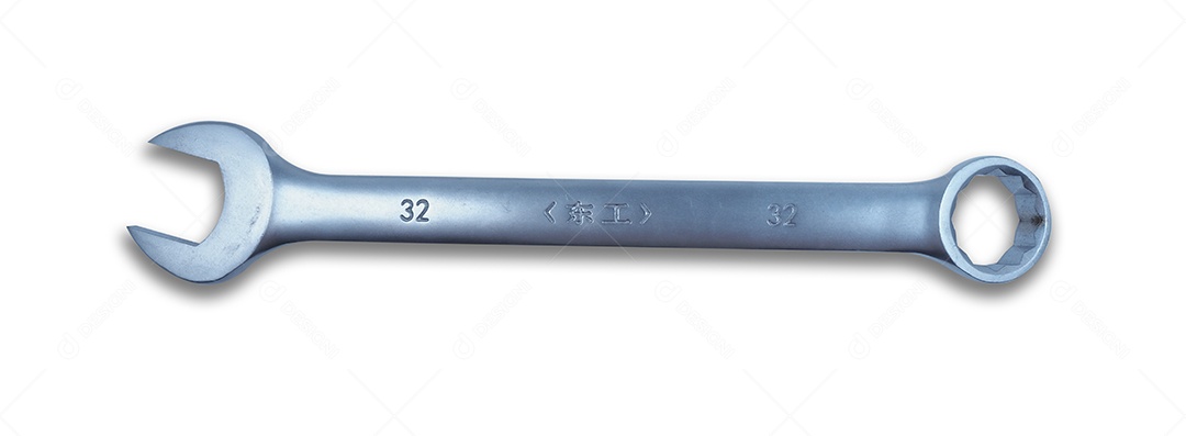 Ferramenta mecânica em um piso branco.