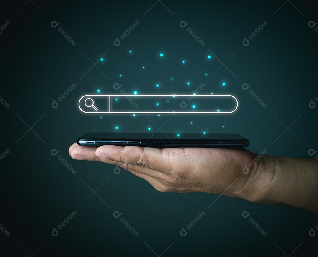 O conceito de busca de informações da rede do telefone.