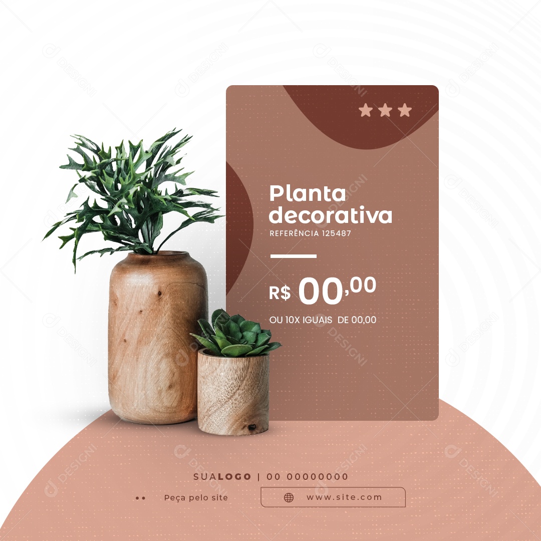 Loja de Móveis Planta Decorativa Social Media PSD Editável