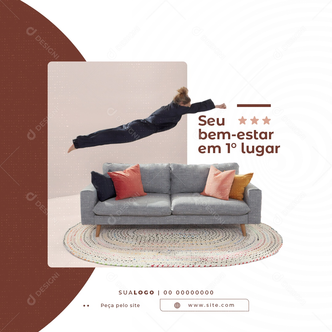 Loja de Móveis Sofá Social Media PSD Editável