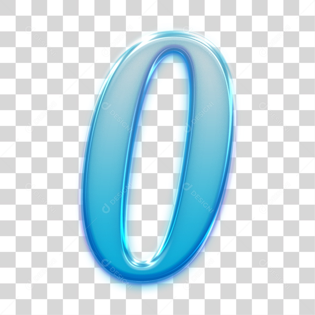3D Number For Composition 0 PNG Transparent