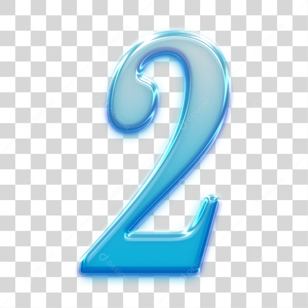 3D Number For Composition 2 Transparent PNG