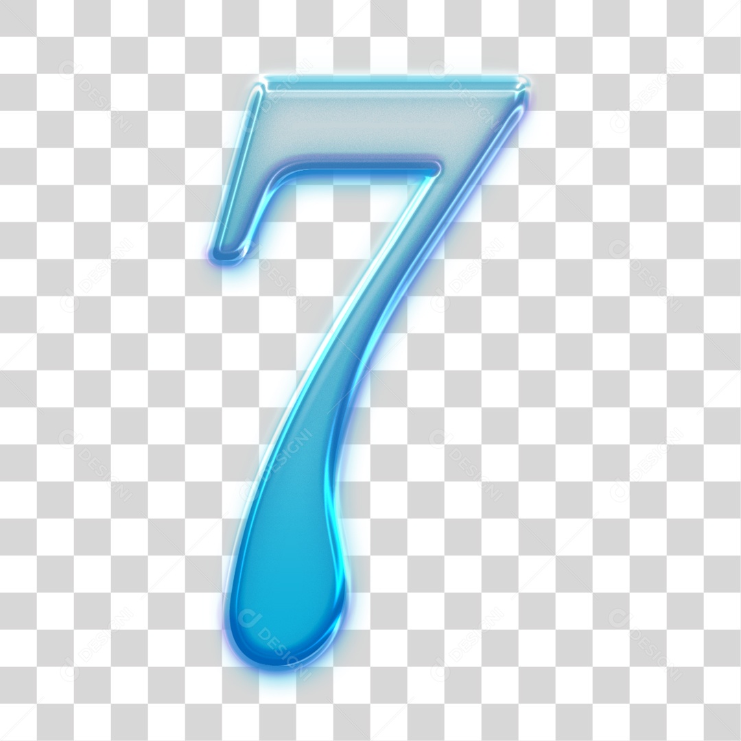 Número 3D Para Composição 7 PNG Transparente