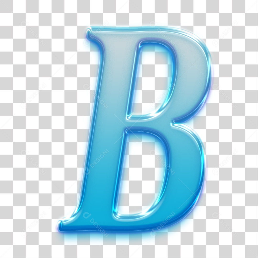 Letra 3D Para Composição B PNG Transparente