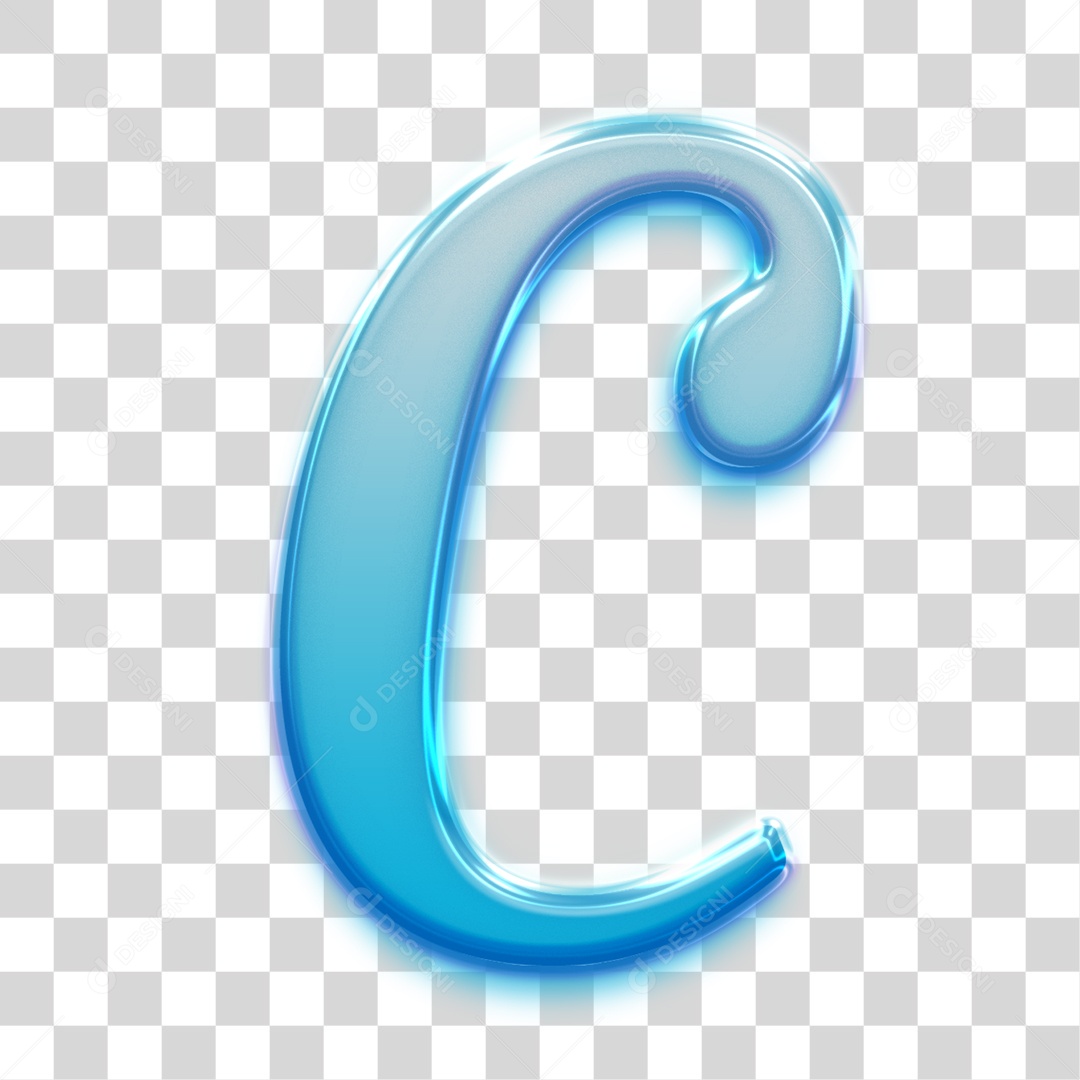 Letra 3D Para Composição C PNG Transparente
