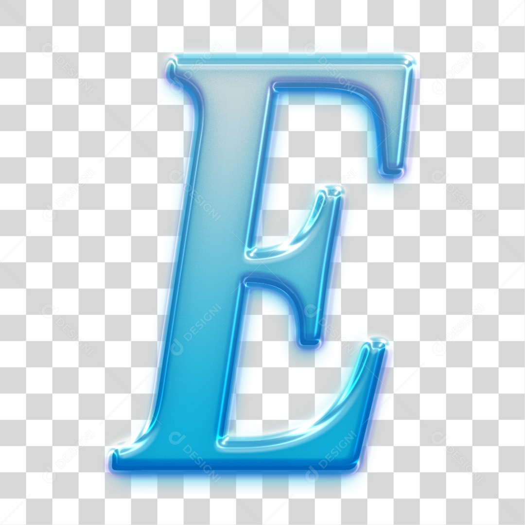 3D letter for composition E PNG Transparent