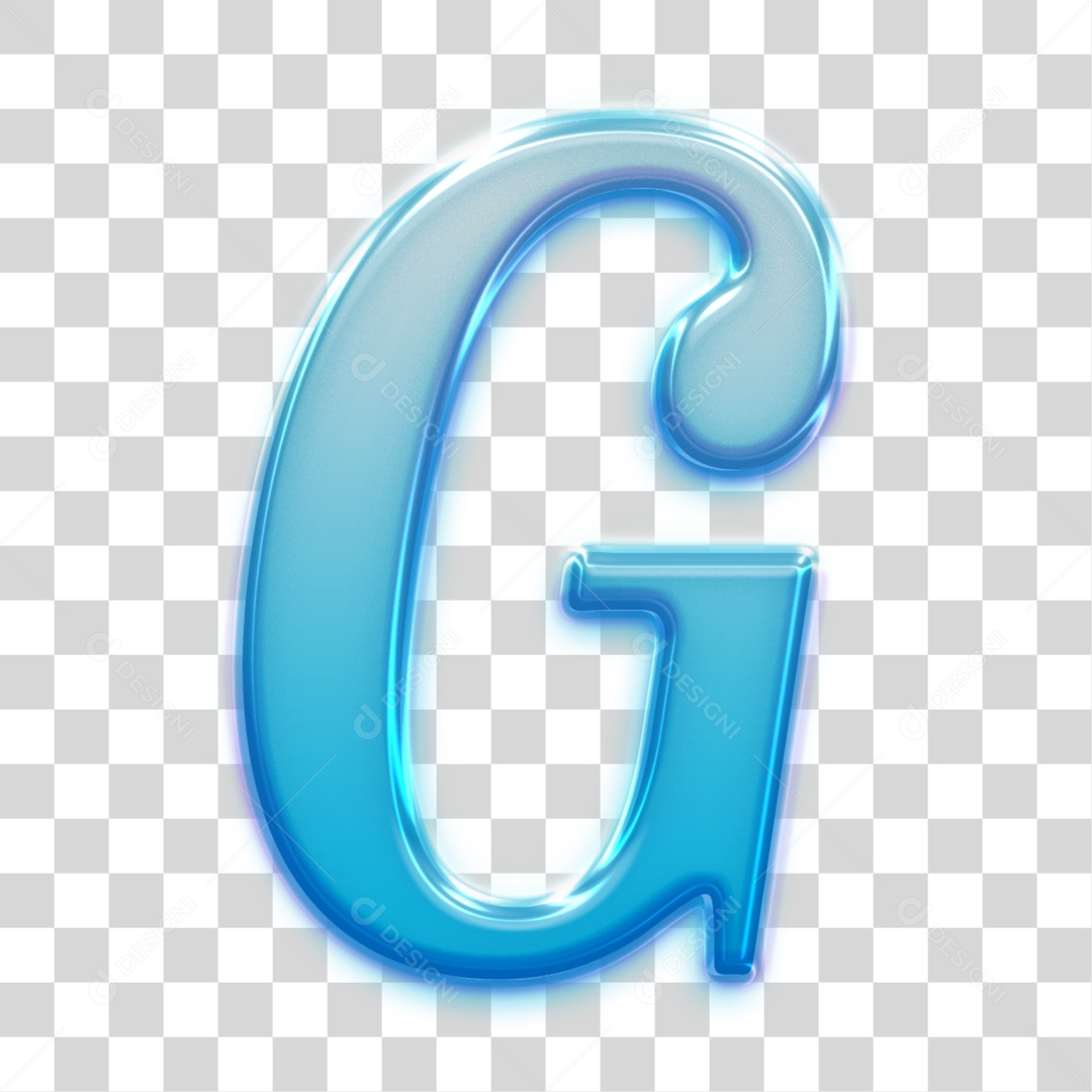 Letra 3D Para Composição G PNG Transparente