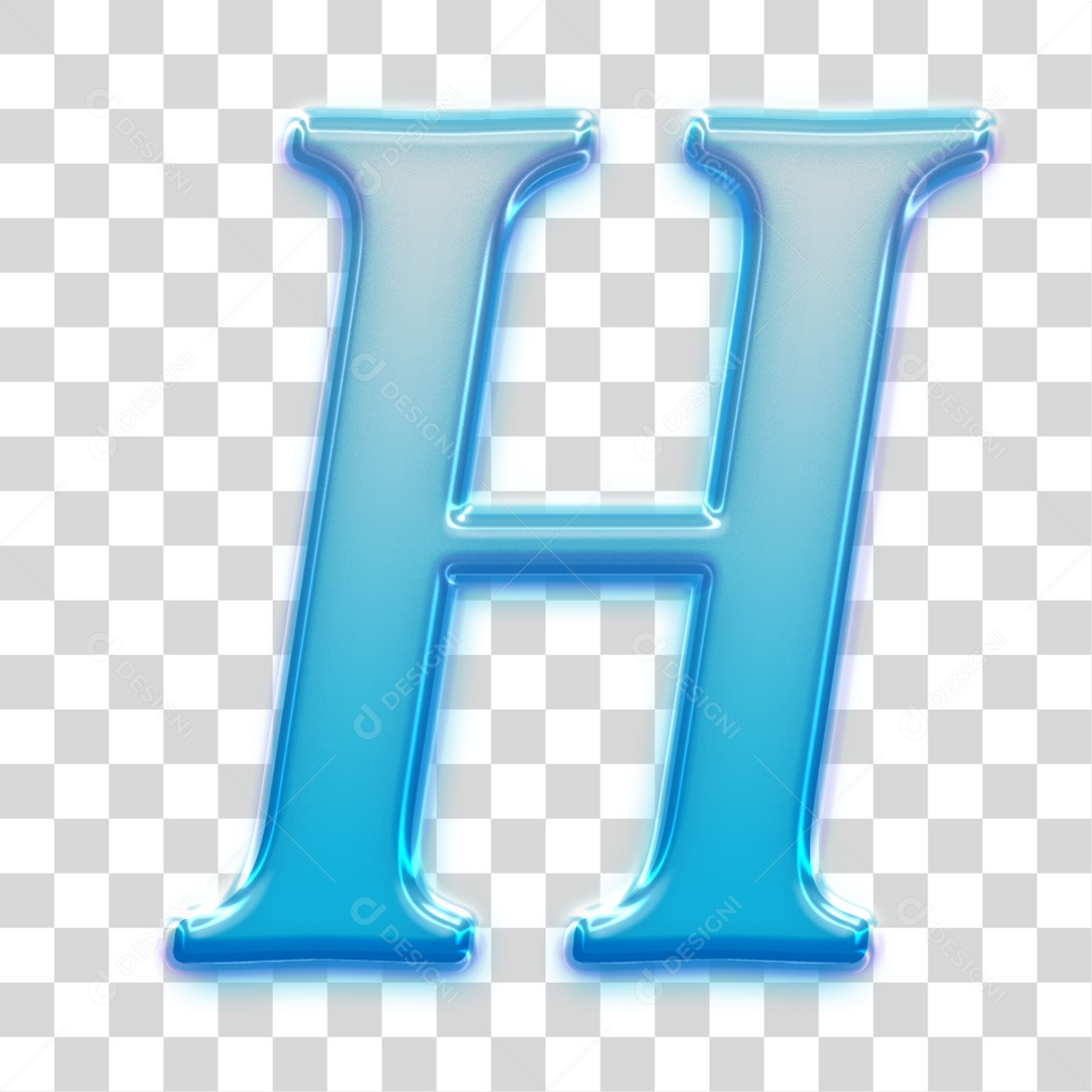 Letra 3D Para Composição H PNG Transparente