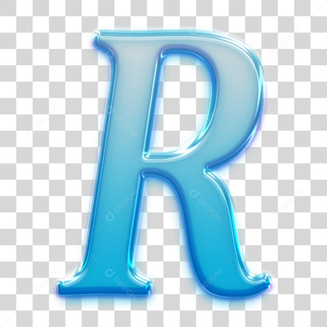 Letra 3D Para Composição R PNG Transparente