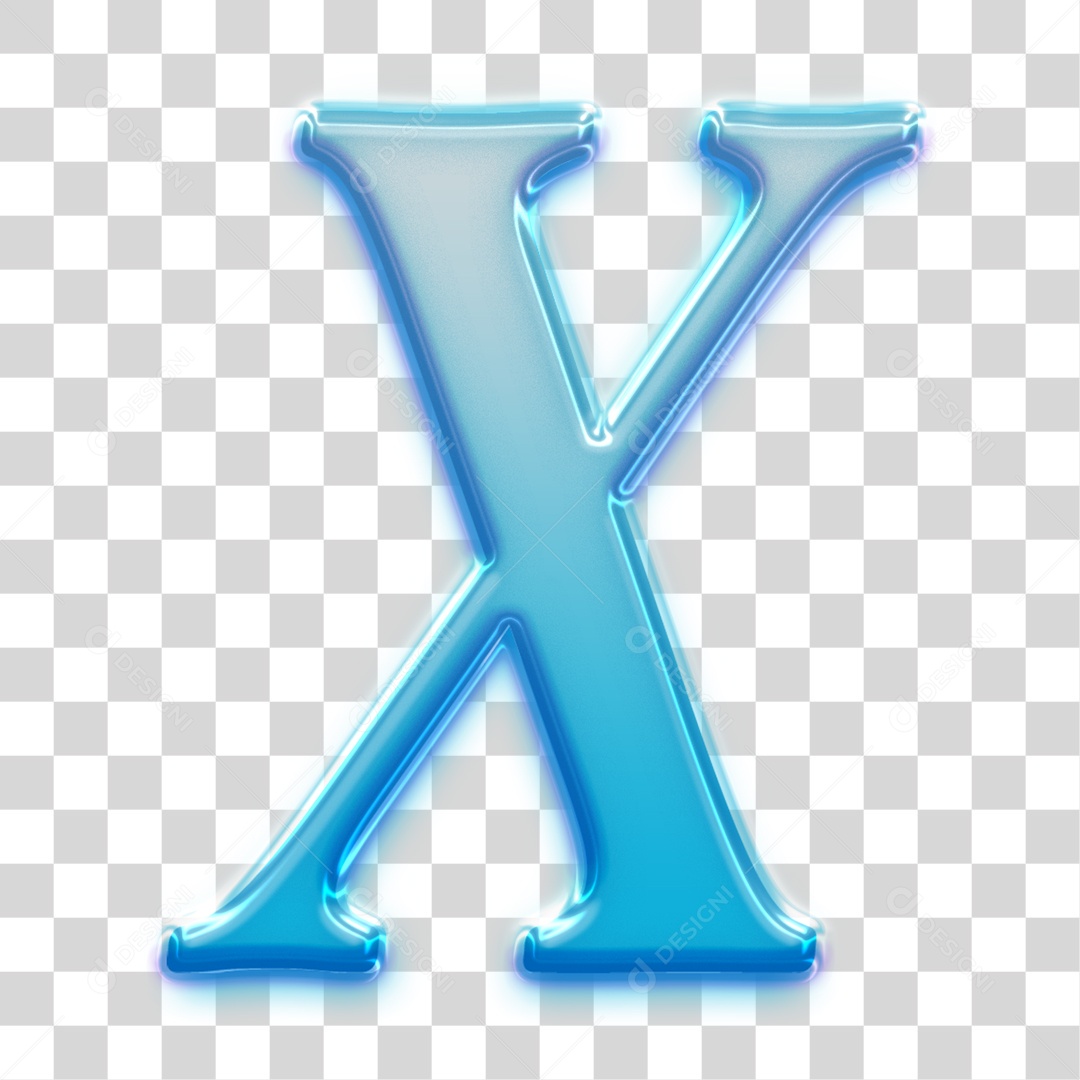 Letra 3D Para Composição X PNG Transparente