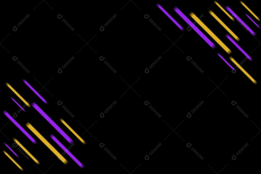 Linhas borradas roxas e laranja sobre fundo preto.