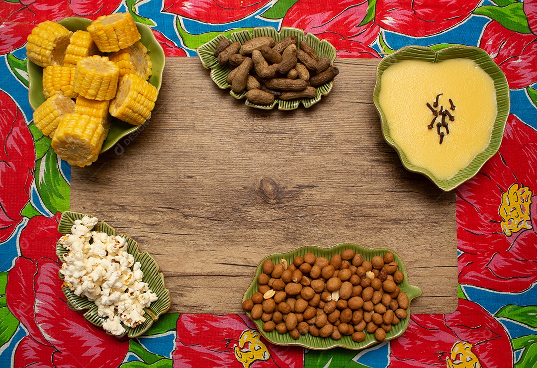 Lanche doces da Festa Junina Brasileira