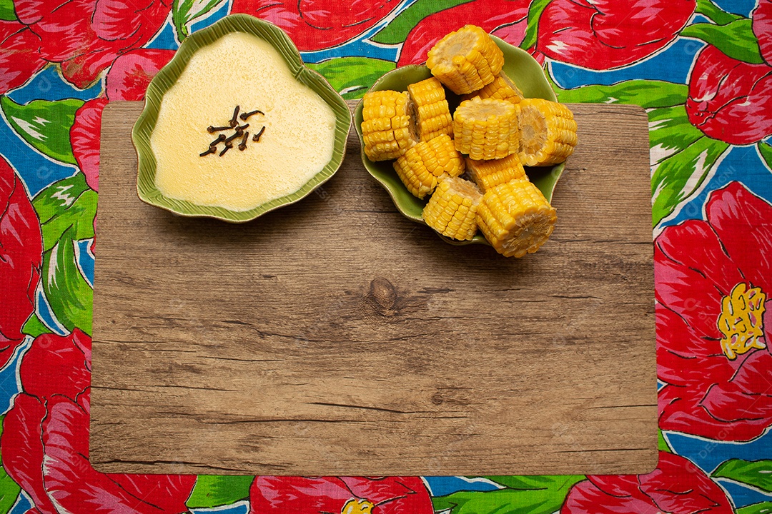 Vários doces da Festa Junina Brasileira