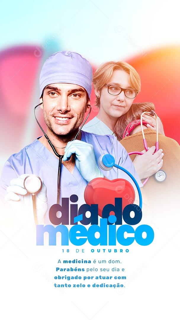 Story A Medicina é Um Dom Dia do Médico 18 de Outubro Social Media PSD Editável