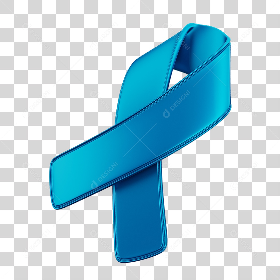 Bow Ribbon Blue 3D Element Transparent PNG