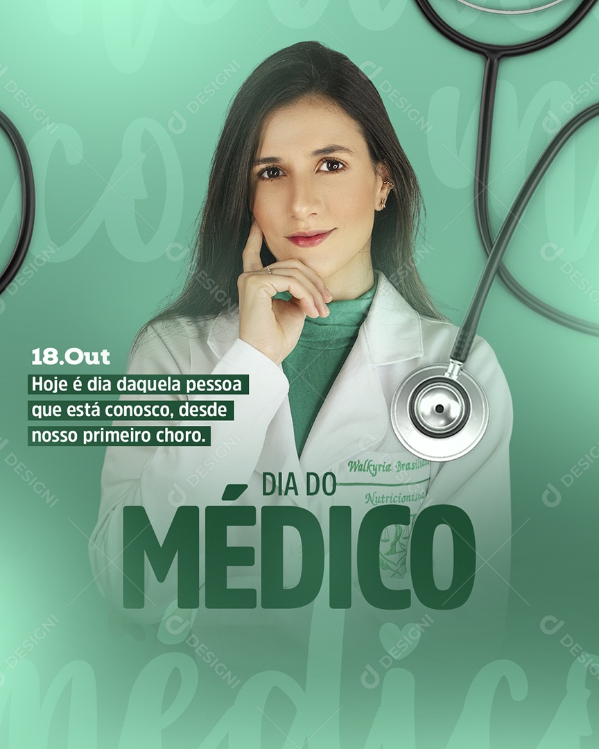 Dia Do Médico 18 De Outubro Data Comemorativa Social Media PSD Editável
