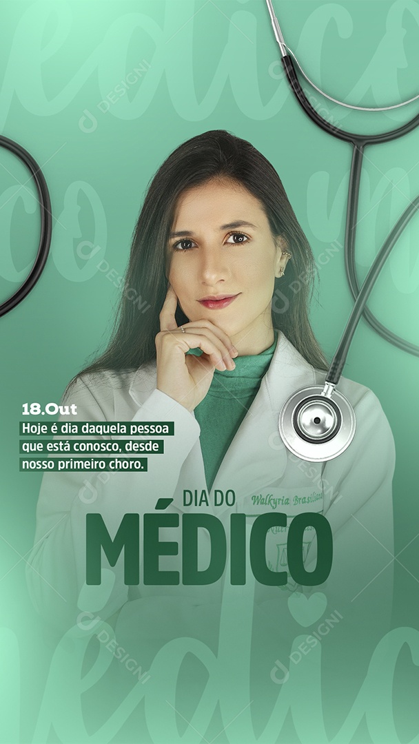 Dia Do Médico 18 De Outubro Data Comemorativa Social Media PSD Editável