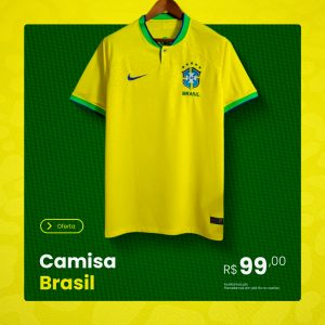 Social Media Camisa Seleção Brasileira PSD Editável