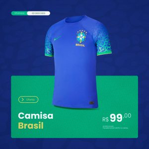 Camisa Seleção Brasileira Social Media PSD Editável